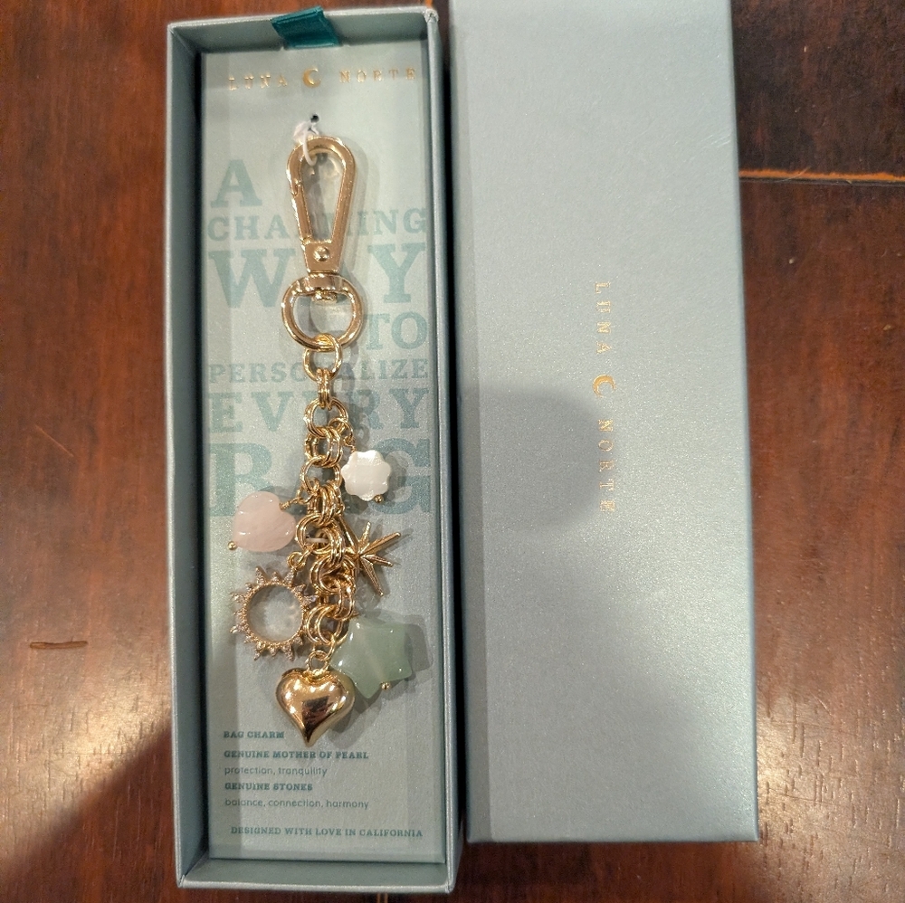 Women's Luna Norte Bag Charm Mother Of Pearl  Brand New In Gift Box